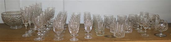 Large qty cut glassware & decanters